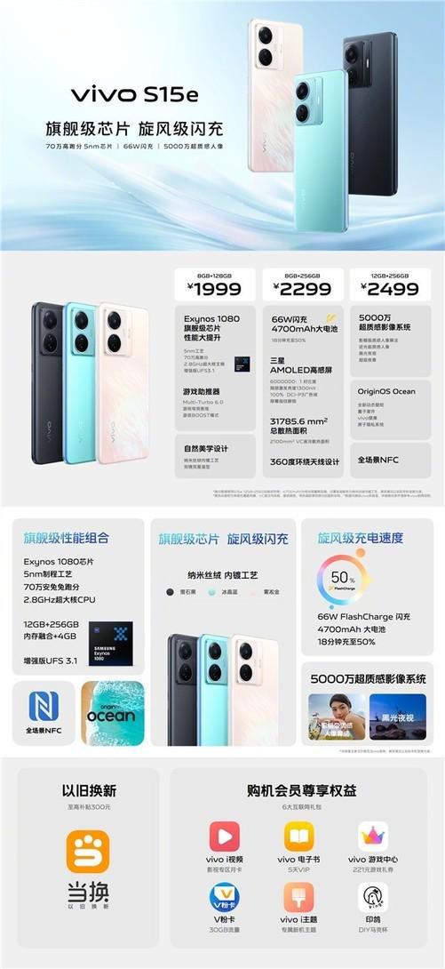 一图看懂1999元的5nm次旗舰强机 vivo S15e 信息系统集成服务解读